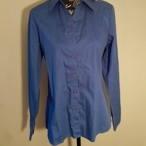 Women's M Kim Rogers petite button down blouse - Picture 3 of 8